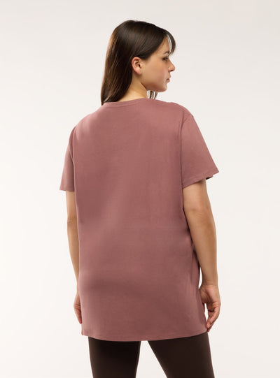 T-shirt maxi a tinta unita