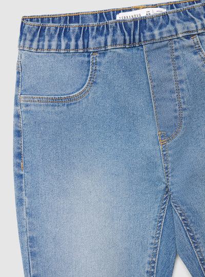 Jeggings a zampa con vita elasticizzata