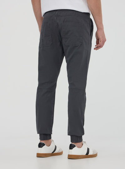 Jogger trousers with drawstring and cuffs