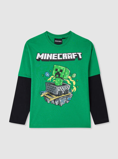 T-shirt manica lunga con stampa Minecraft®
