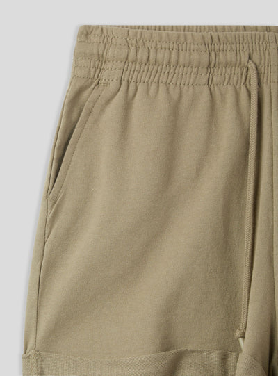 Shorts tuta a vita alta con risvolto