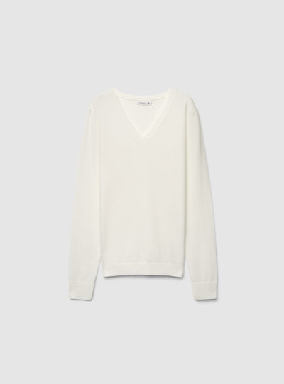 Maglia con scollo a V a tinta unita