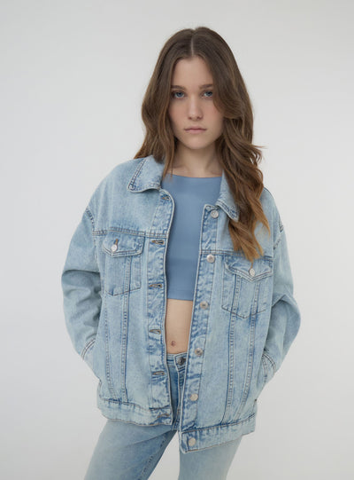 Giacca over in denim