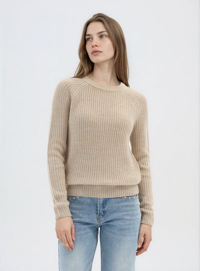 Maglia girocollo a costa inglese