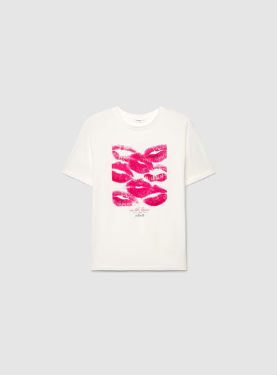 T-shirt ampia con stampa
