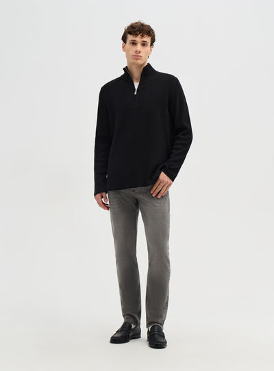T-shirt con collo a zip
