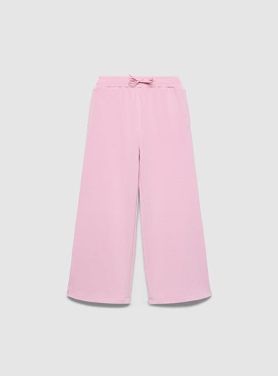 Pantaloni tuta wide leg a tinta unita
