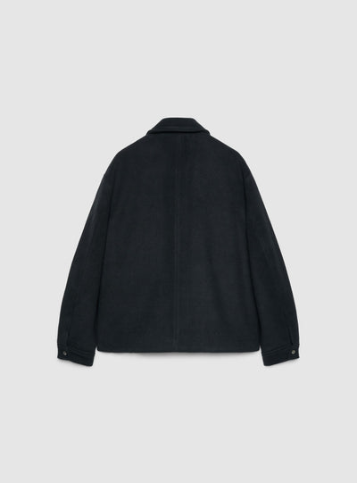 Giacca camicia con zip e tasche applicate
