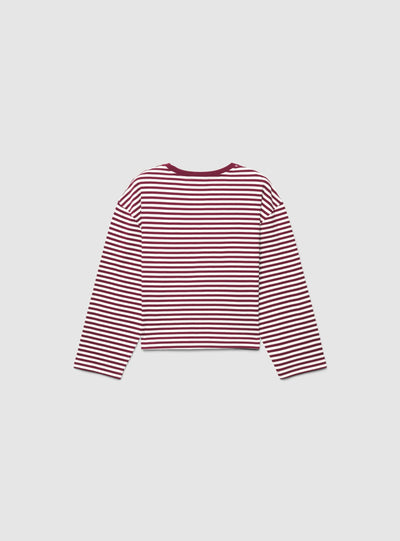 T-shirt a righe girocollo