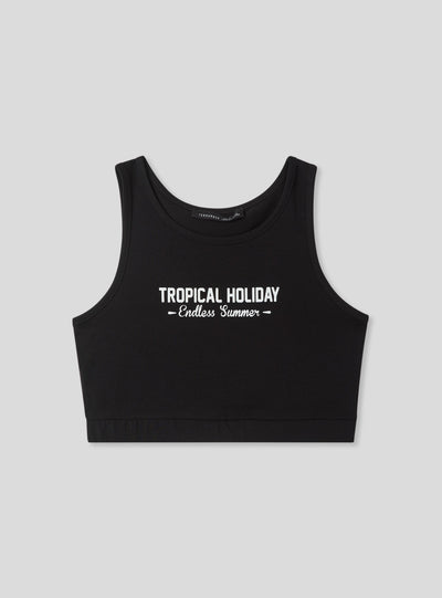 Top crop con scritta