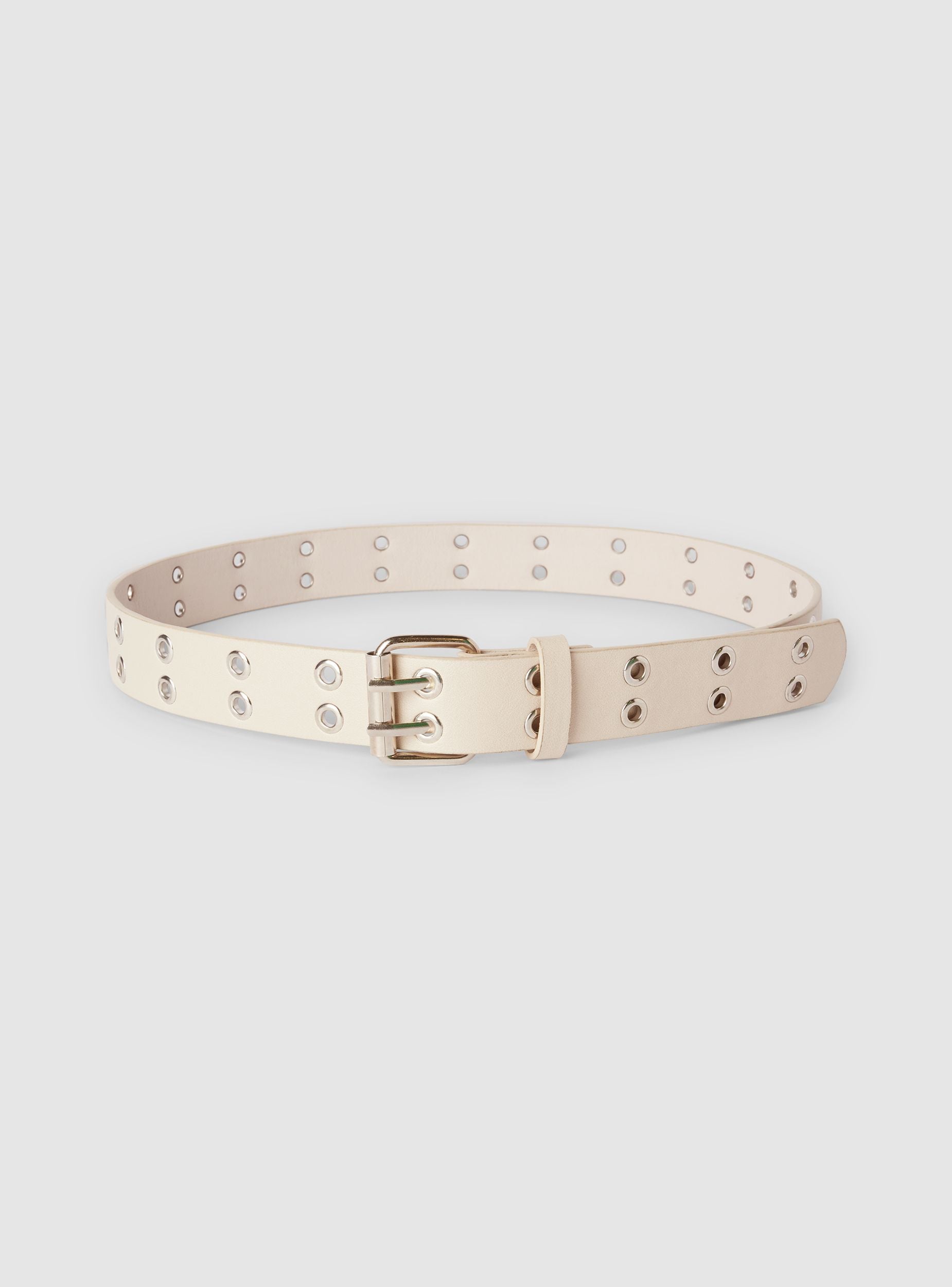 ALLSAINTS Leather Eyelet Belt Ivory SZ L NWT ALL SAINTS WOMEN main image 2