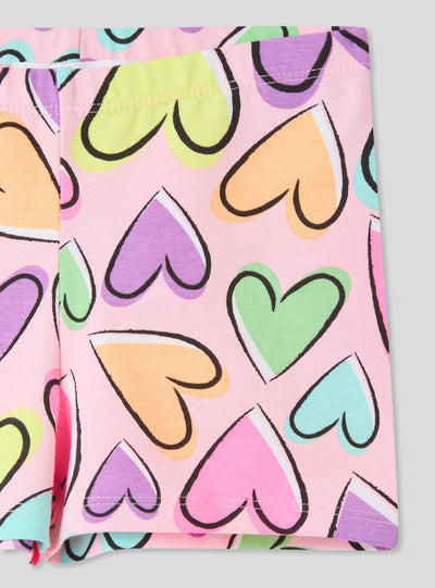 Leggings culotte cuori multicolor