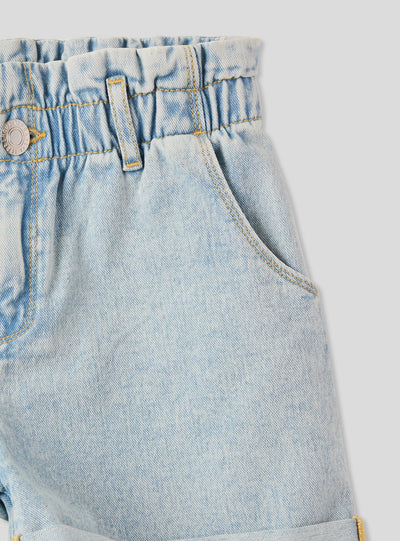 Shorts denim chiari paperbag