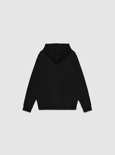 Felpa con cappuccio e zip a tinta unita