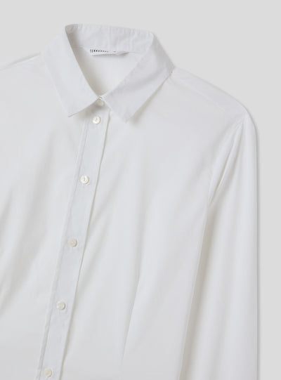 Camicia in popeline a tinta unita