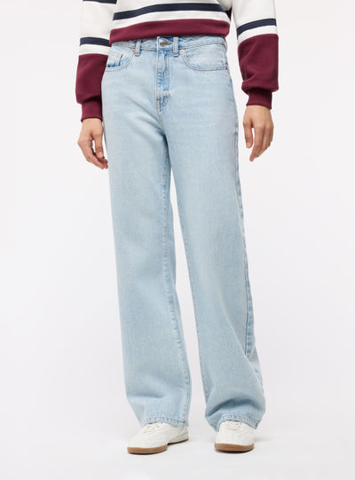 Jeans straight a vita alta