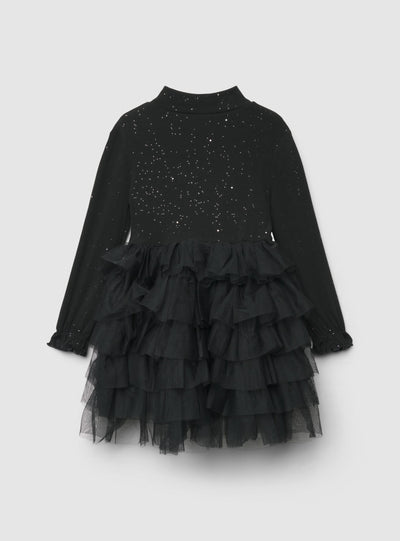 Vestito principessa con glitter e balze