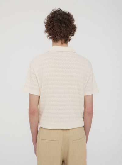 T-shirt polo lavorata