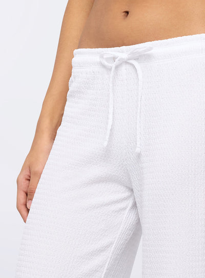 Pantaloni wide leg con coulisse
