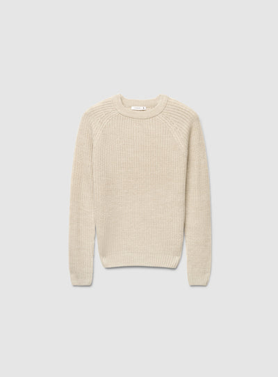 Maglia girocollo a costa inglese