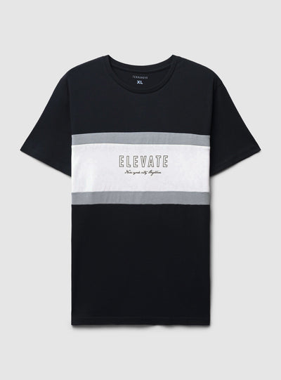 T-shirt block color con scrittta