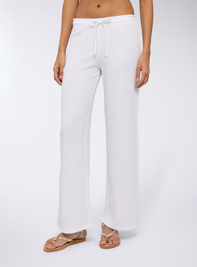 Pantaloni wide leg con coulisse