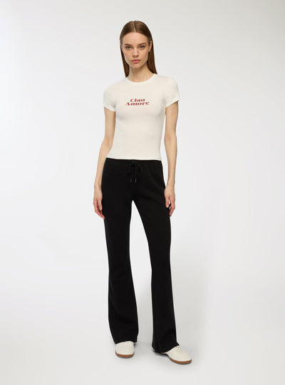 T-shirt slim fit con scritta