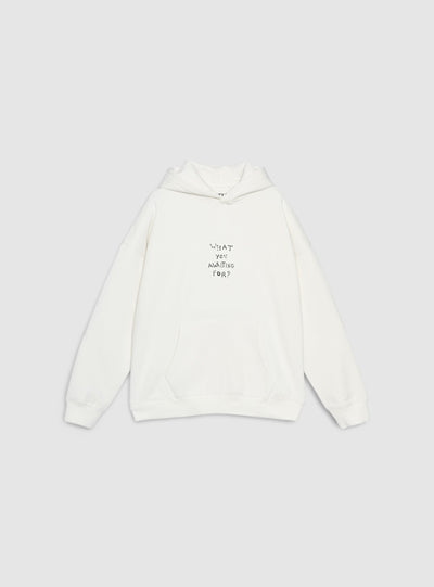 Felpa oversize con cappuccio e stampa con scritta