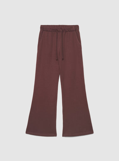 Pantaloni tuta ampi a zampa con coulisse