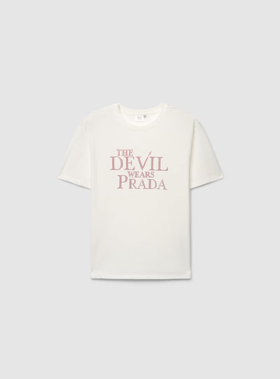 T-shirt ampia con stampa lettering