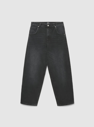 Jeans balloon a tinta unita