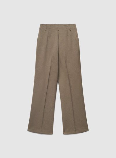 Pantaloni maxi wide leg a tinta unita