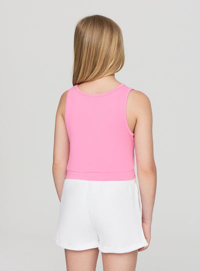 Top crop con scritta
