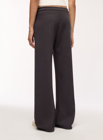 Pantaloni tuta maxi con coulisse a tinta unita
