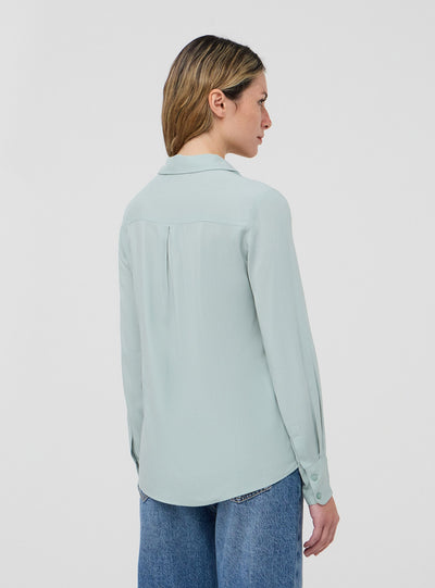 Camicia ampia a tinta unita