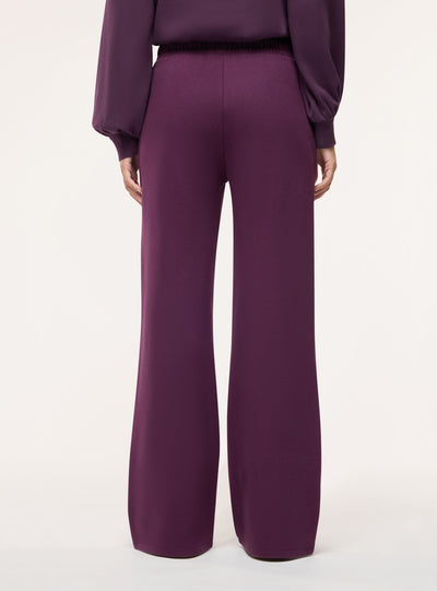 Pantaloni tuta wide leg tinta unita