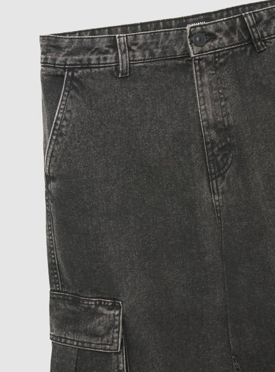 Jeans over cargo a tinta unita