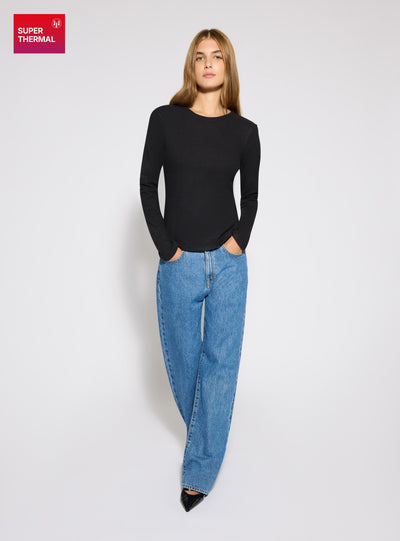 Solid colour thermal T-shirt