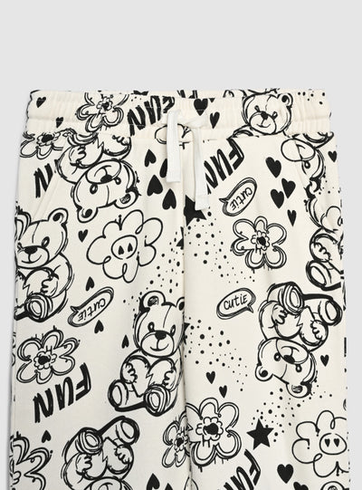 Pantaloni tuta lunghi con stampa graffiti