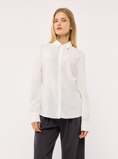 Camicia ampia a tinta unita