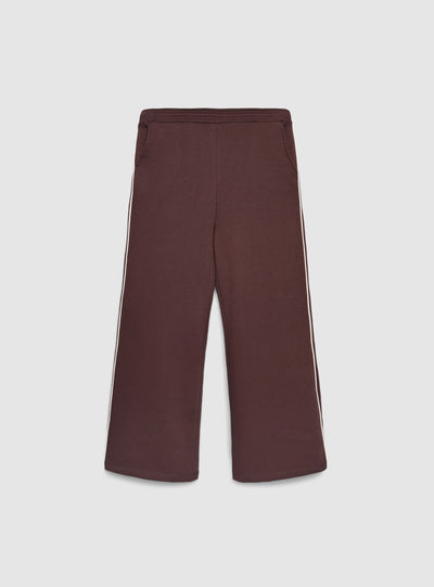 Pantaloni tuta maxi con piping laterale