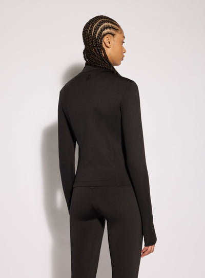 Felpa sportiva con zip a tinta unita