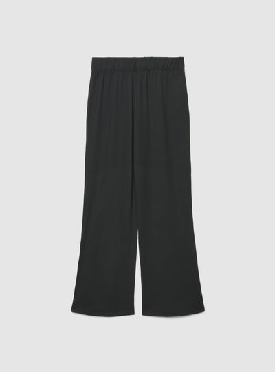 Pantaloni pigiama wide leg a tinta unita