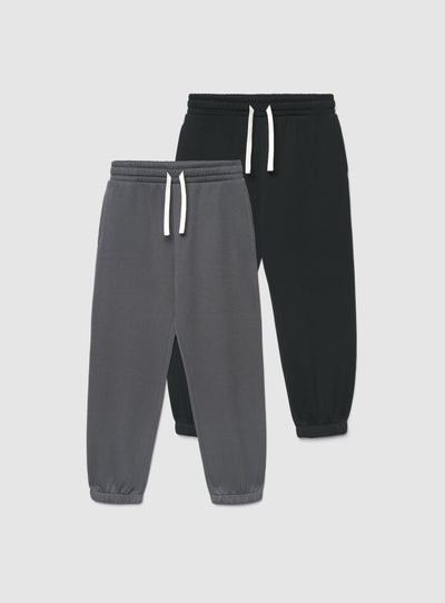 Pack 2 pantaloni tuta lunghi tinta unita