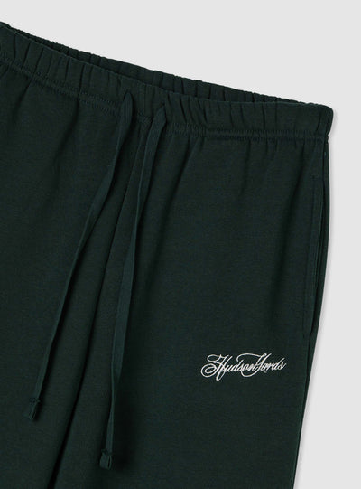 Pantaloni tuta wide leg con ricamo college