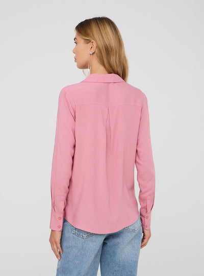 Camicia ampia a tinta unita