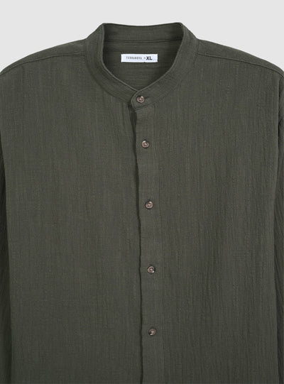 Camicia coreana tinta unita
