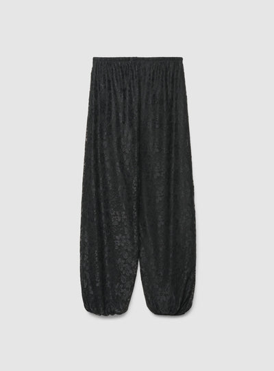 Pantaloni harem in pizzo con coulisse