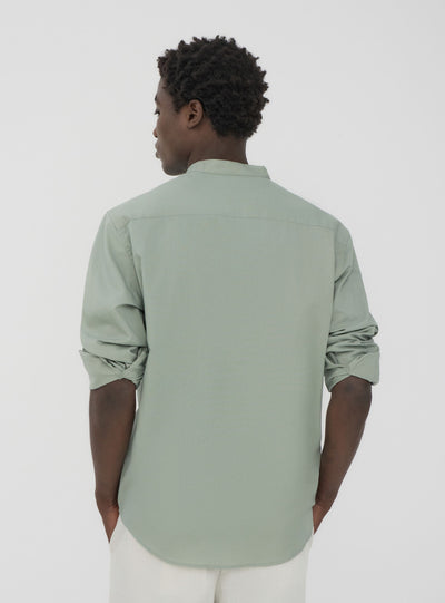 Camicia coreana in misto lino