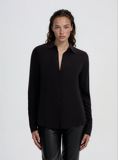 Camicia ampia a tinta unita